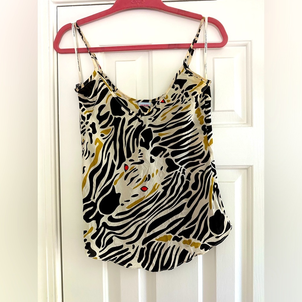 Sass & Bide silk zebra cami